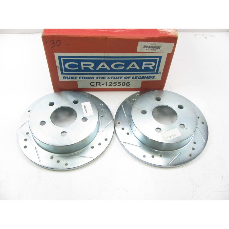 Cragar Rear Performance Slotted & Drilled Disc Brake Rotor Set CR 125506
