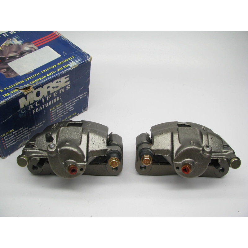 DAMAGED BLEEDER SCREW Reman. Morse P1182 Front Brake Caliper Set With Brake Pads