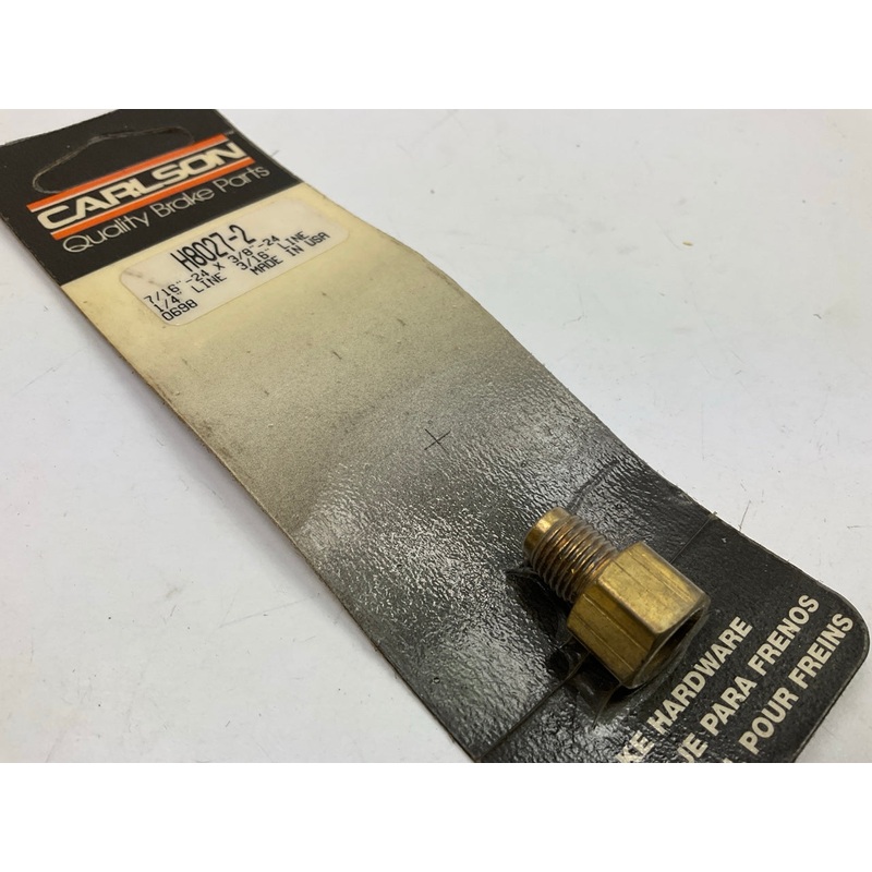 Carlson H8027-2 Brake Line Adapter, 7/16''-24 (1/4'' Line) X 3/8''-24 (3/16'' Line)
