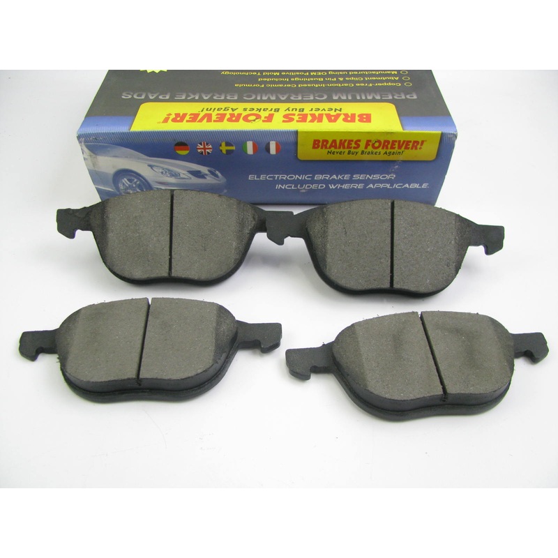 Brakes Forever D1563CP Ceramic Disc Brake Pad Set - Front