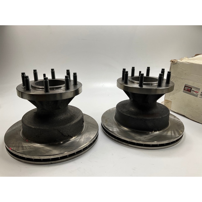 (2) Auto Extra AX54034 Front Brake Rotors And Hub 1995-19 E-350 Econoline