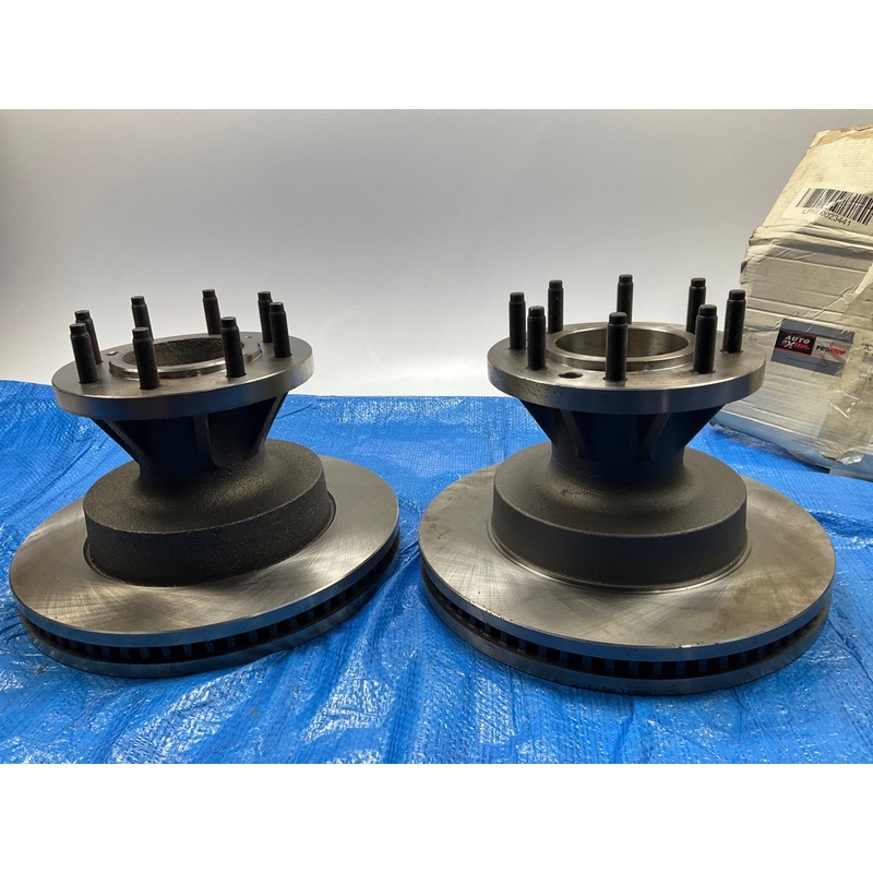 (2) Auto Extra AX900582 Front Brake Hub & Rotor - 2008-2021 Ford E-350 SD Dually