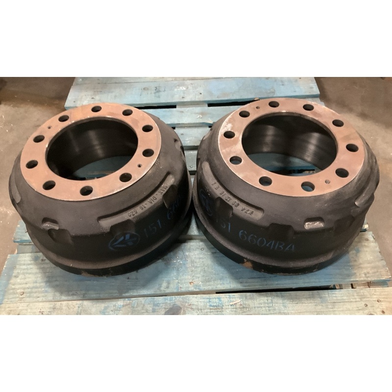 (2) Automann 151.6604BA Outboard Brake Drums 16.5x6 (16-1/2''x6'') 62670B 10 Lug