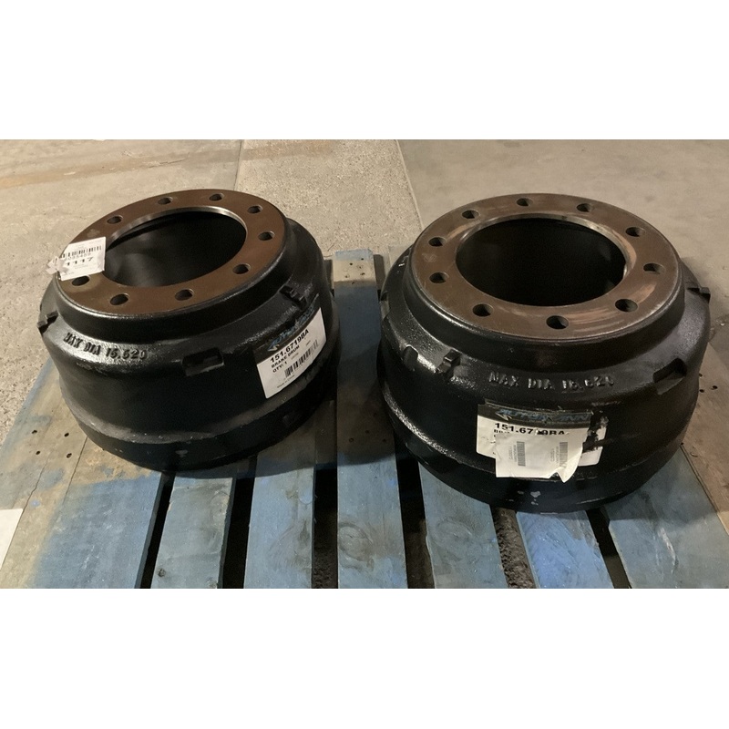 (2) Automann 151-6719BA Outboard Mount Brake Drums 16-1/2'' X 7'', 10 Bolt Holes