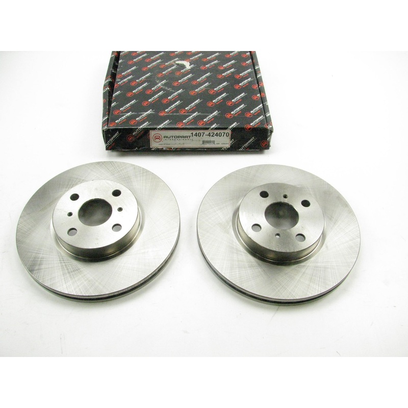 (2) Autopart 1407-424070 Front Disc Brake Rotor For 2012-2018 Toyota Yaris