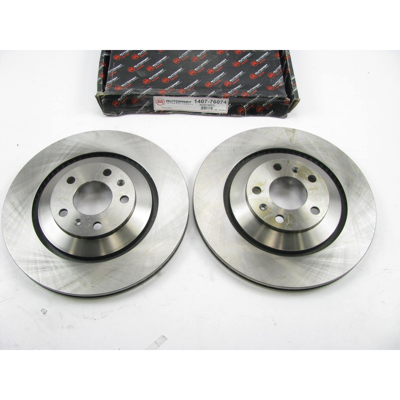 (2) Autopart 1407-76074 Rear Disc Brake Rotor 2003-09 Audi A8 Quattro 2007-09 S8