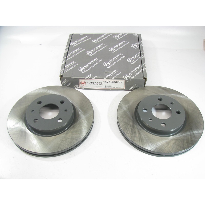 (2) Autopart 1427-523992 Front E-Coated Disc Brake Rotor For 2012-2017 Fiat 500