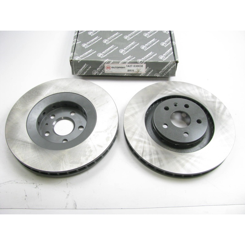 (2) Autopart 1427-530030 Front E-Coated Disc Brake Rotor 2009-2015 Cadillac CTS