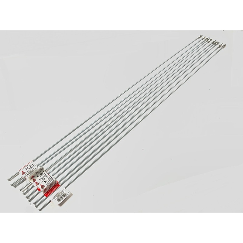 (10) AGS BL-351 Domestic Steel Brake Line, 3/16'' X 51'' 3/8 - 24'' Thread Size