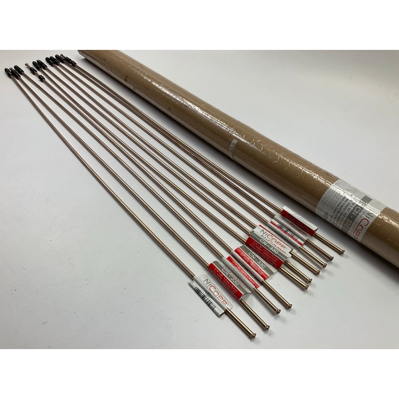 (10) AGS CN-330 NiCopp Nickel/Copper Brake Lines, 3/16 X 30'',  3/8-24'' Threads