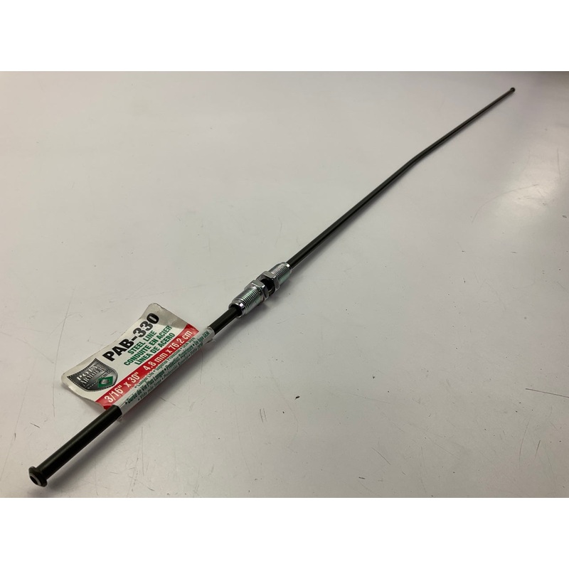 (10) AGS PAB-330 Coated Steel Brake Line: 30'' Long, 3/16'' ID, 3/8 - 24'' Thread