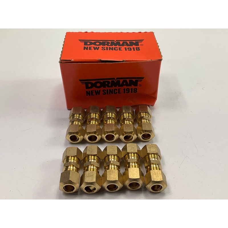 (10) Dorman 490-024 Universal Compression Brass Fitting, 5/16''