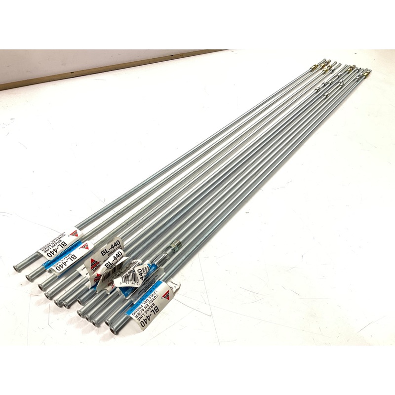 (12) AGS BL-440 Steel Brake Lines, 1/4'' X 40'',  7/16-24'' Fittings