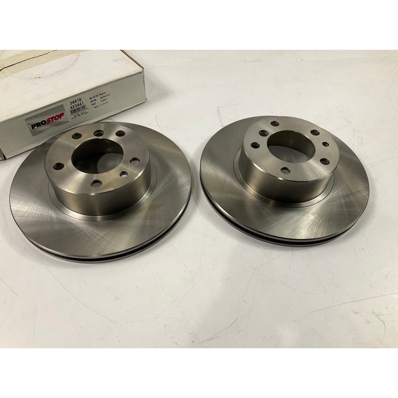 (2) Auto Extra AX3441 FRONT Disc Brake Rotors For 1989-1995 BMW 5-Series