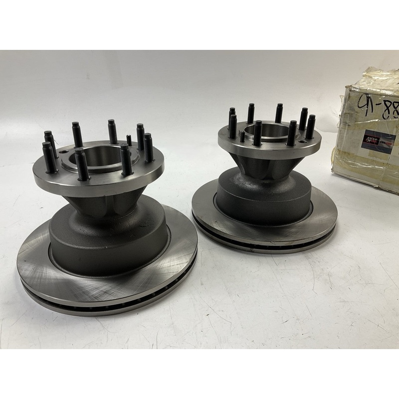 (2) Auto Extra AX54033 Disc Brake Rotor & Hub Assembly, Front, DRW DUALLY ONLY