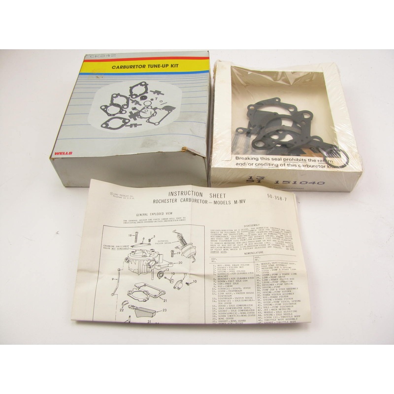 Wells CK842 Carburetor Rebuild Kit for 1978 Pontiac Rochester 1-BBL 1ME