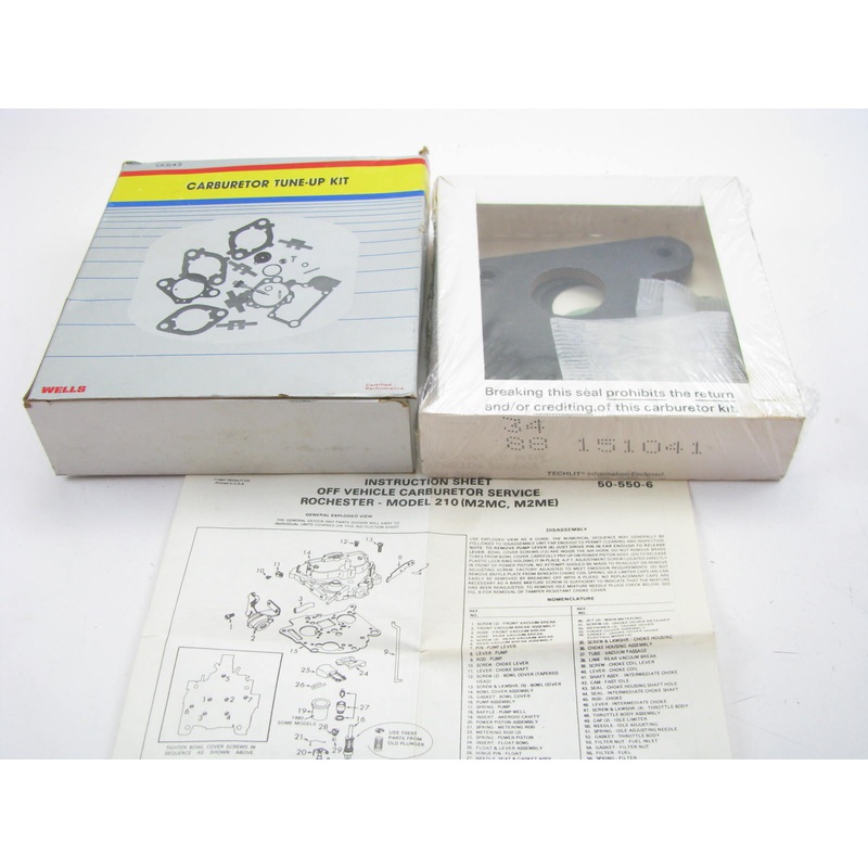 Wells CK843 Carburetor Rebuild Kit for 1977-1982 GM Rochester 2-BBL M2MC M2ME
