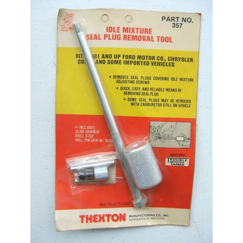 Vintage Thexton 357 Carburetor Idle Mixture Seal Plug Removal Tool