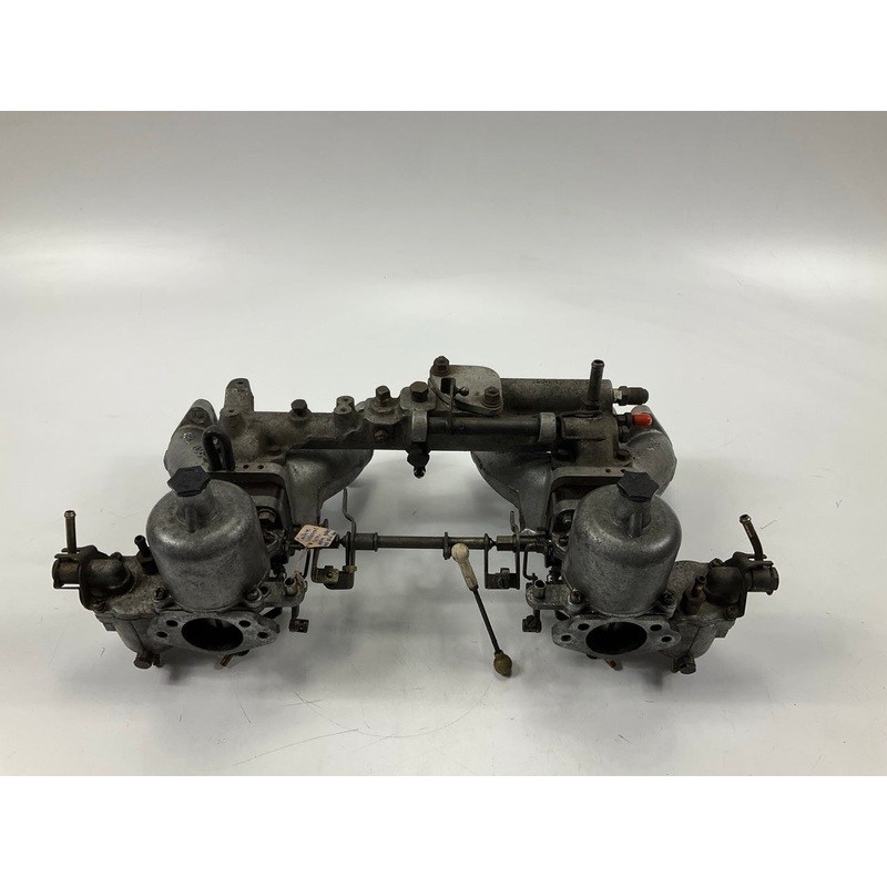 USED Original OEM 240z 4-Screw SU Carburetors With N36 Intake Manifold & Linkage