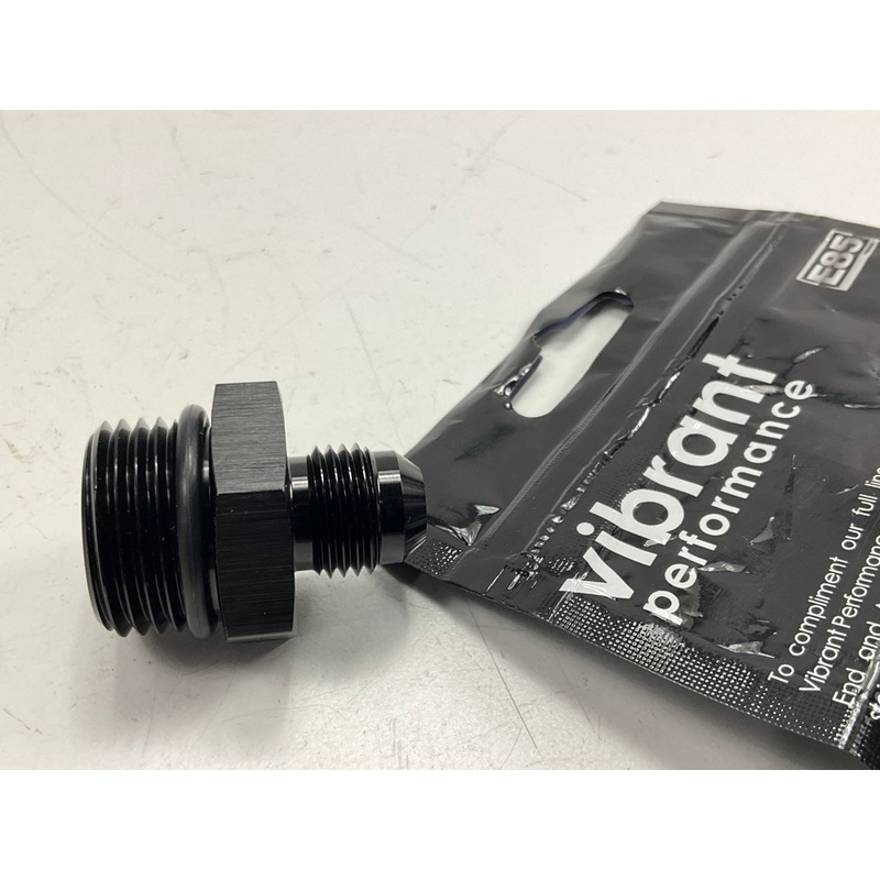 Vibrant 16828 -6AN Flare To Straight Cut Thread (7/8-14) O-Ring Adapter Fitting