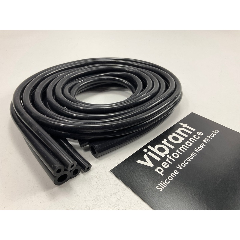 Vibrant 2104 Silicone Vacuum Hose Assortment Pack: 1/8'', 5/32'', 3/16'', 1/4'' 3/8''
