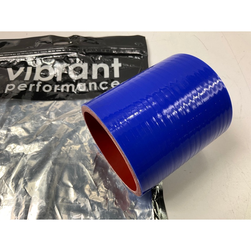 Vibrant 2710B Straight Air Intake Hose Aramid Coupler, 2.5'' ID X 3.00'' Long Blue