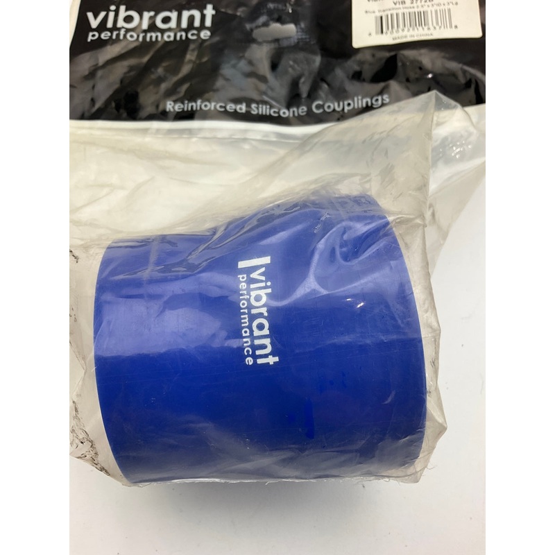 Vibrant 2772B 4-Ply Silicone Reducer Coupler 2.5'' X 3'' X 3'' Long, Blue