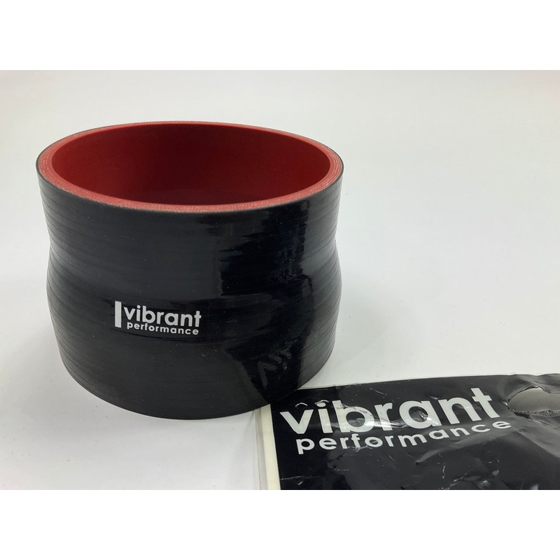 Vibrant 2776 4-Ply Reducer Silicone Coupler Adapter 3.5'' X 4'' X 3'' Long - Black