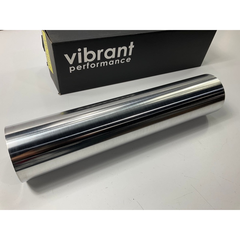 Vibrant 2877 Engine Air Intake Tube, Straight Aluminum, 4'' OD X 18'' Polished