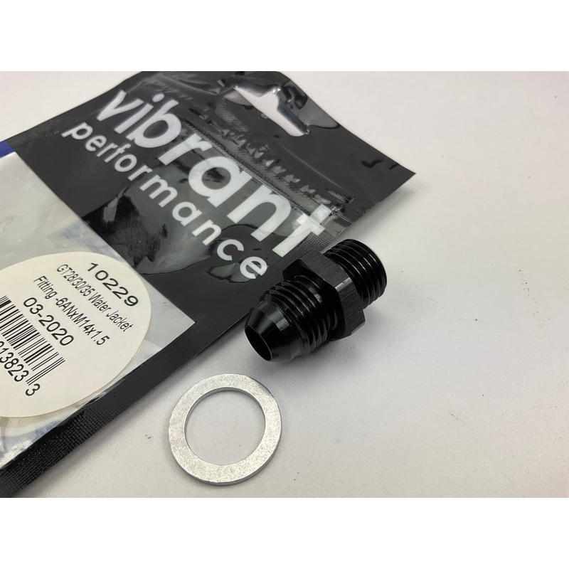 Vibrant Performance 10229 Water Adapter Fitting - Garrett GT28, GT30, GT35, -6AN