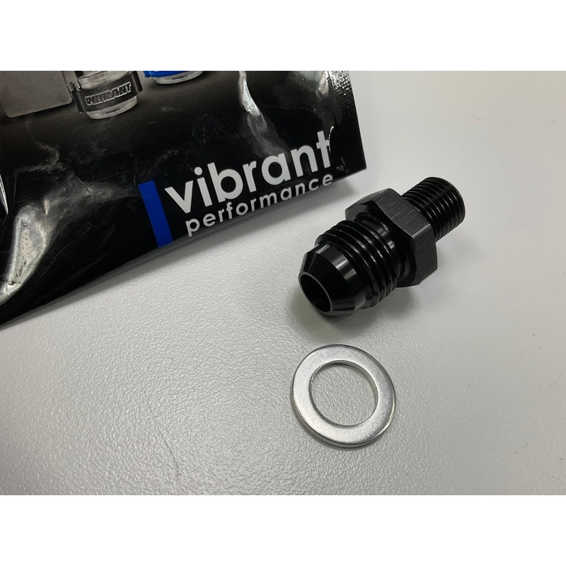 Vibrant Performance 16612 Male AN Flare To Metric Adapter, M10 X 1.0 To -6 AN