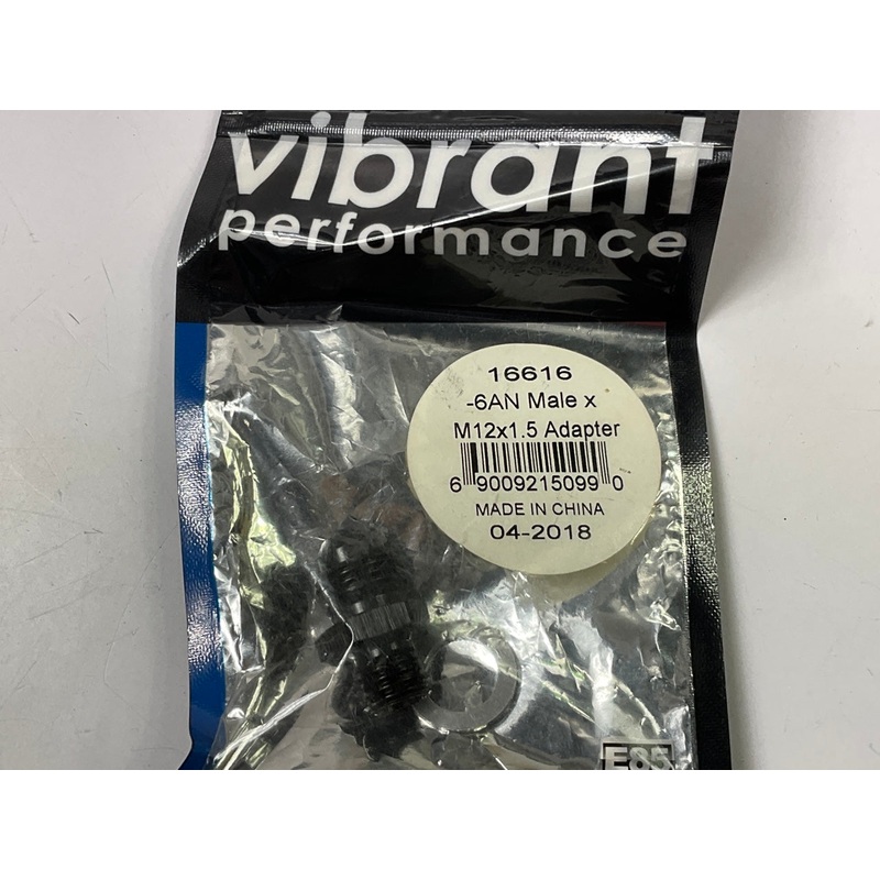 Vibrant Performance 16616 Metric Straight Adapter Fitting -6AN X 12mm-1.5