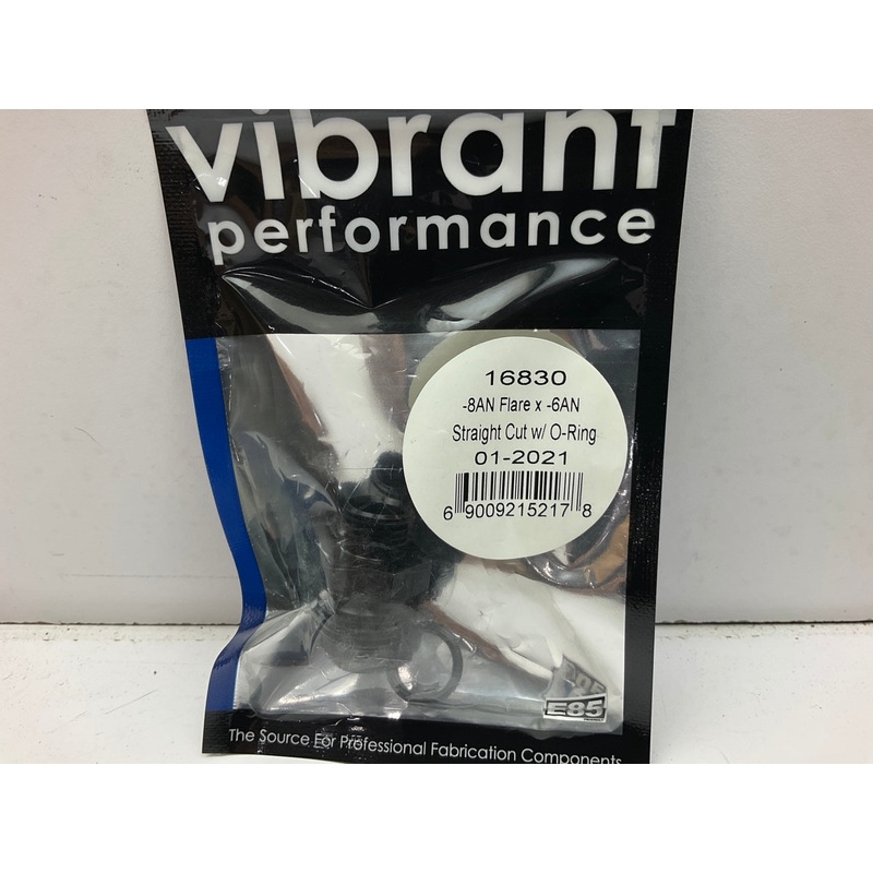 Vibrant Performance 16830 -8 AN Male X -6 AN O-Ring Port (9/16''-18) Hose Fitting