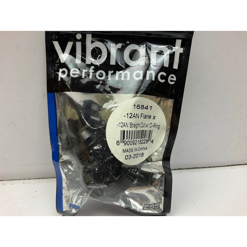 Vibrant Performance 16841 -12AN Flare X -12AN Straight Cut O-Ring Hose Fitting