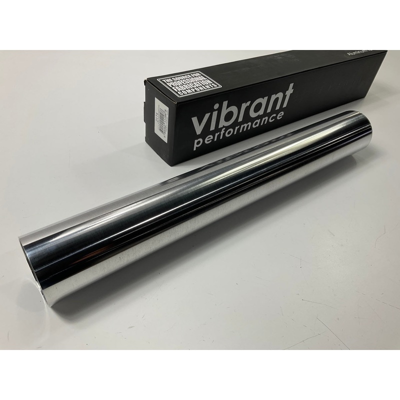Vibrant Performance 2174 Polished Aluminum Straight Tubing, 2.5'' OD, 18'' Long