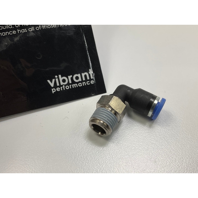 Vibrant Performance 2665 90 Deg. Elbow Push Lock Vacuum Fitting, 1/8'' NPT X 5/32