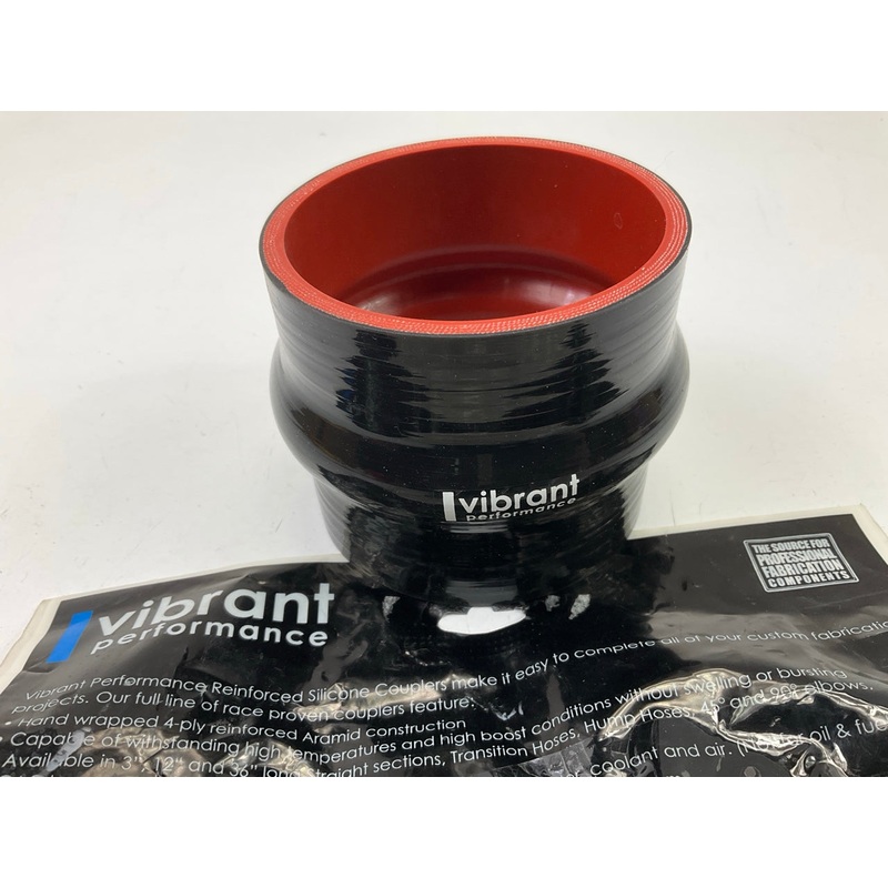 VIBRANT PERFORMANCE 2734 3'' Silicone Hump Air Intake Coupler Hose, Black