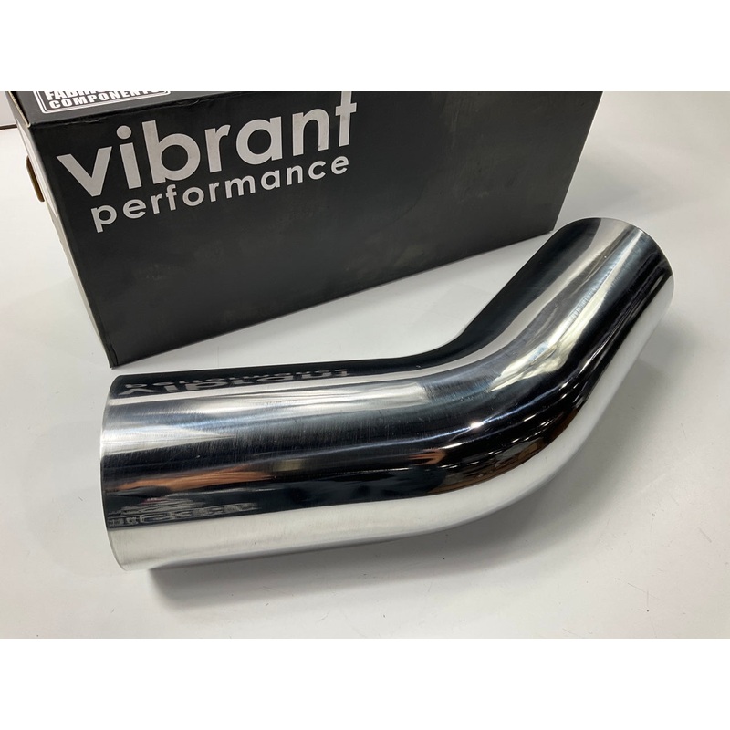 Vibrant Performance 2875 45 Degree Aluminum Bend Air Tube, 4'' O.D.,  Polished