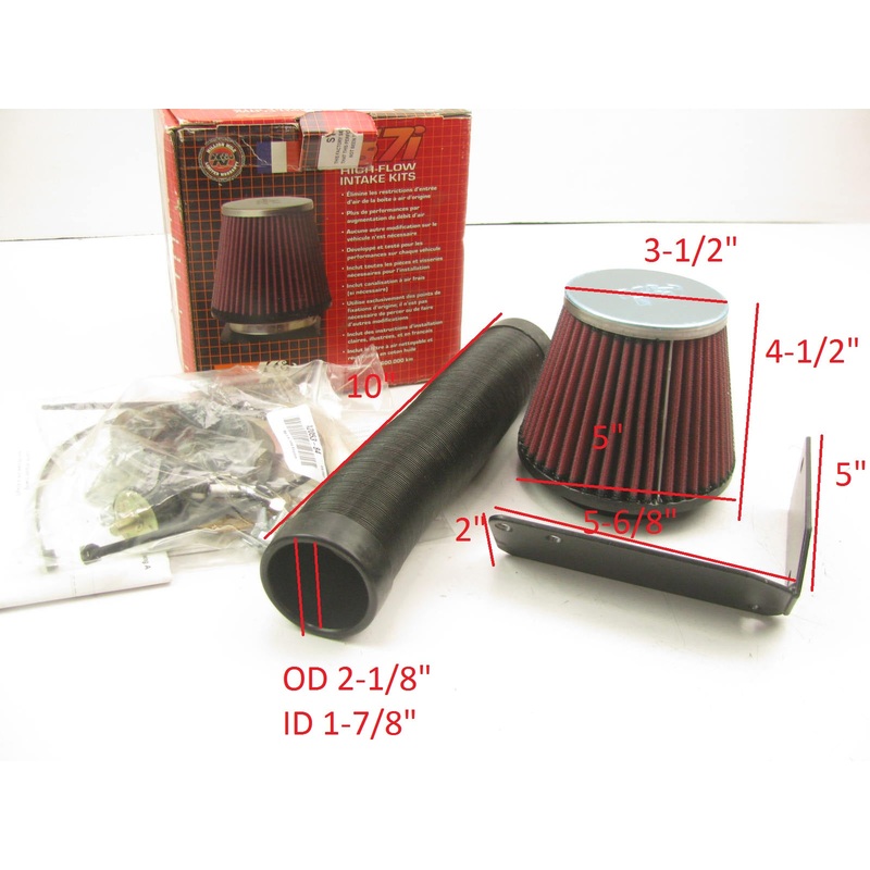 UNIVERSAL K&N Performance Cold Air Intake Kit W/ Filter & Air Hose SMALL ENGINE
