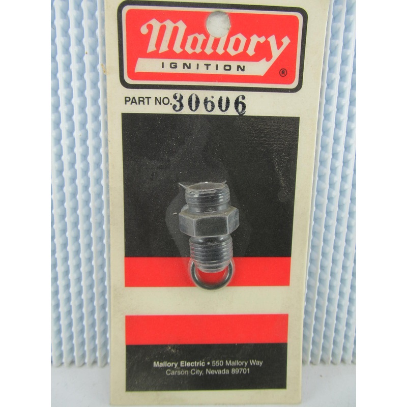 Straight Fitting - 6AN Port To - 6AN Outlet  9/16 In. -18 Thread Mallory 30606