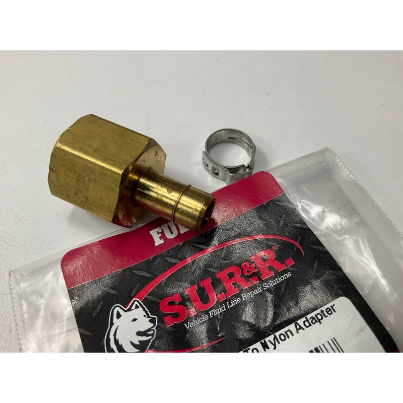 SUR&R Auto Parts K100 3/8'' GM Female M16-1.50 To Nylon Adpter Fuel Line Repair