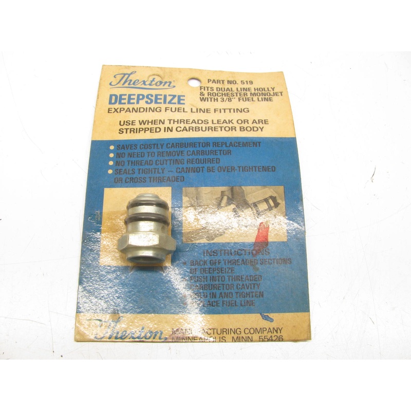 Thexton 519 Carburetor 3/8'' Holly Dual Line Fuel Line Repair Fitting