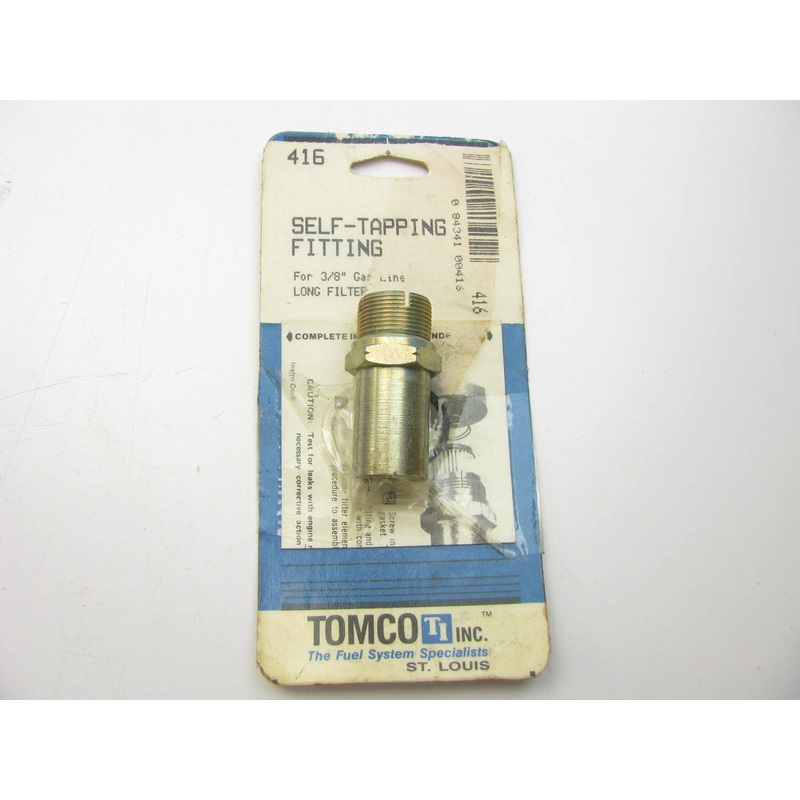 Tomco 416 Self Tapping Fitting For 3/8'' Gas Line Long Filter