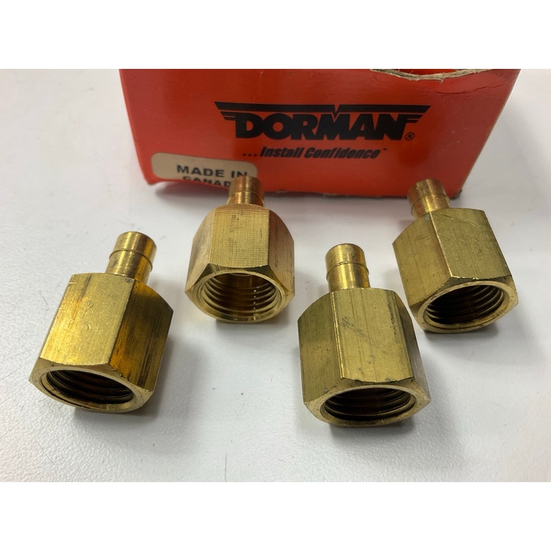 (4) Dorman 800-078 Fuel Line Fitting Connector 3/8'' To 16mm
