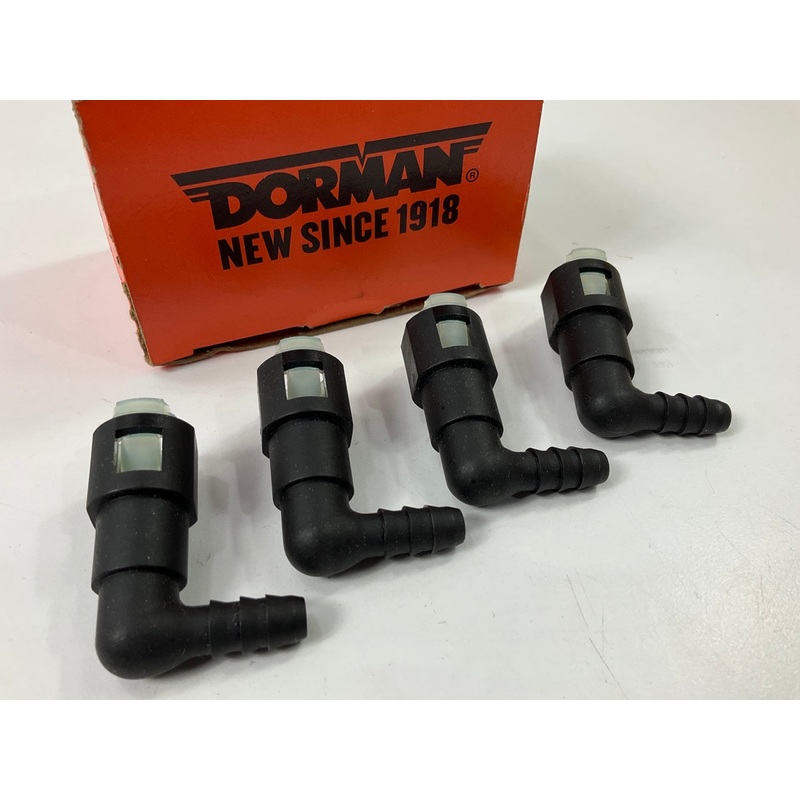 (4) Dorman 800-081 Fuel Line Connector, 5/16''  To 5/16'' 90 Degree