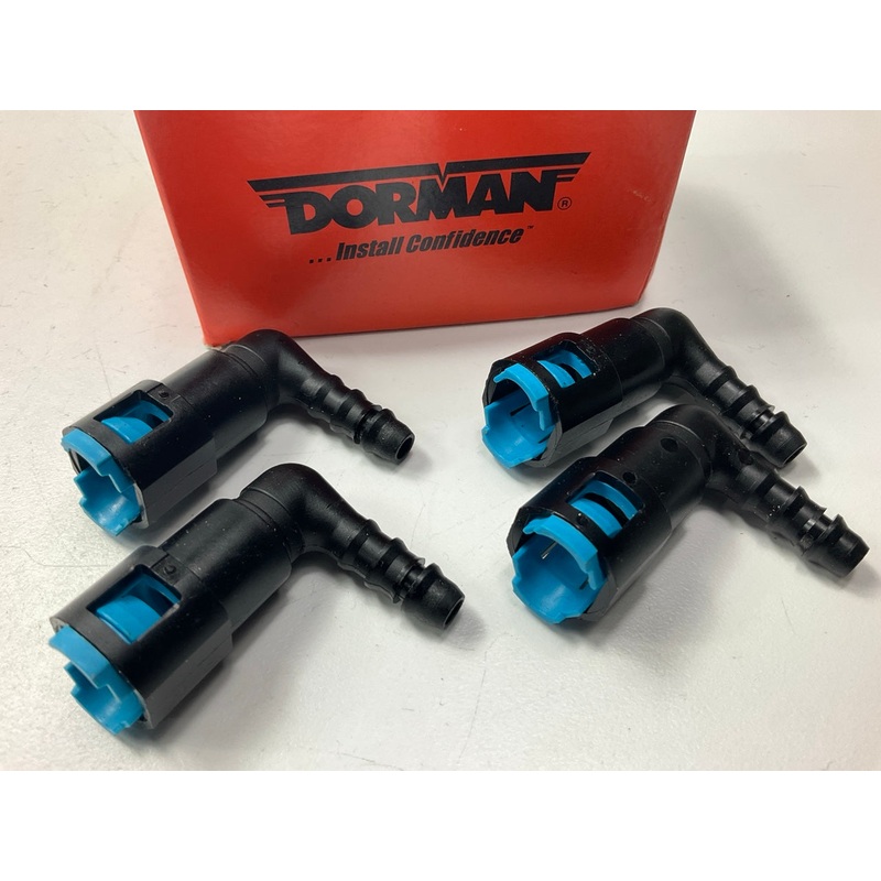 (4) Dorman 800-091 3/8'' To 5/16'' 90 Degree Fuel Line Quick Connect Fitting