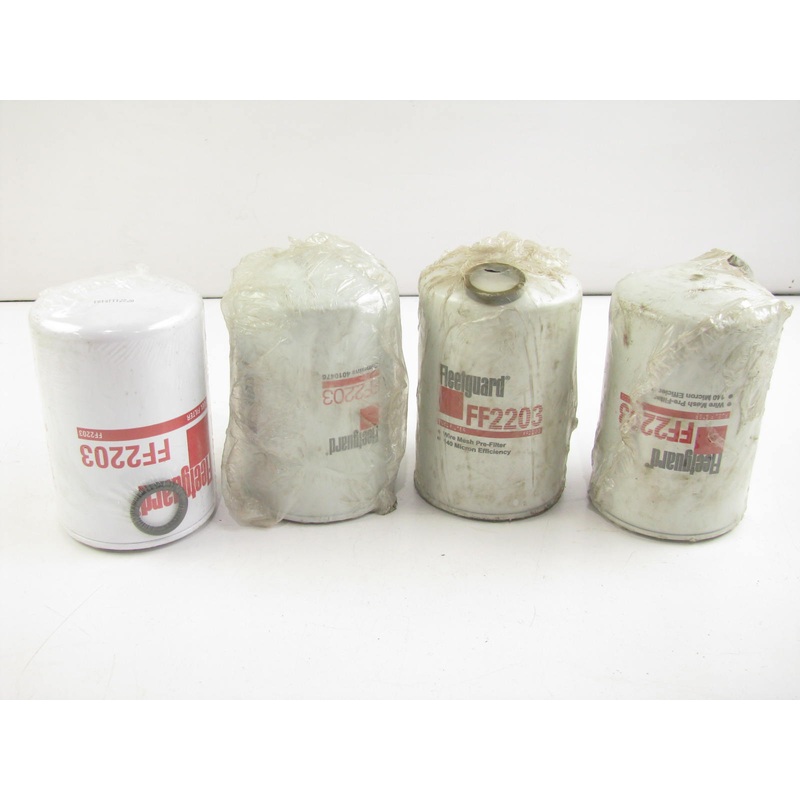 (4) Fleetguard FF2203 HD Primary Spin-On Fuel Filter