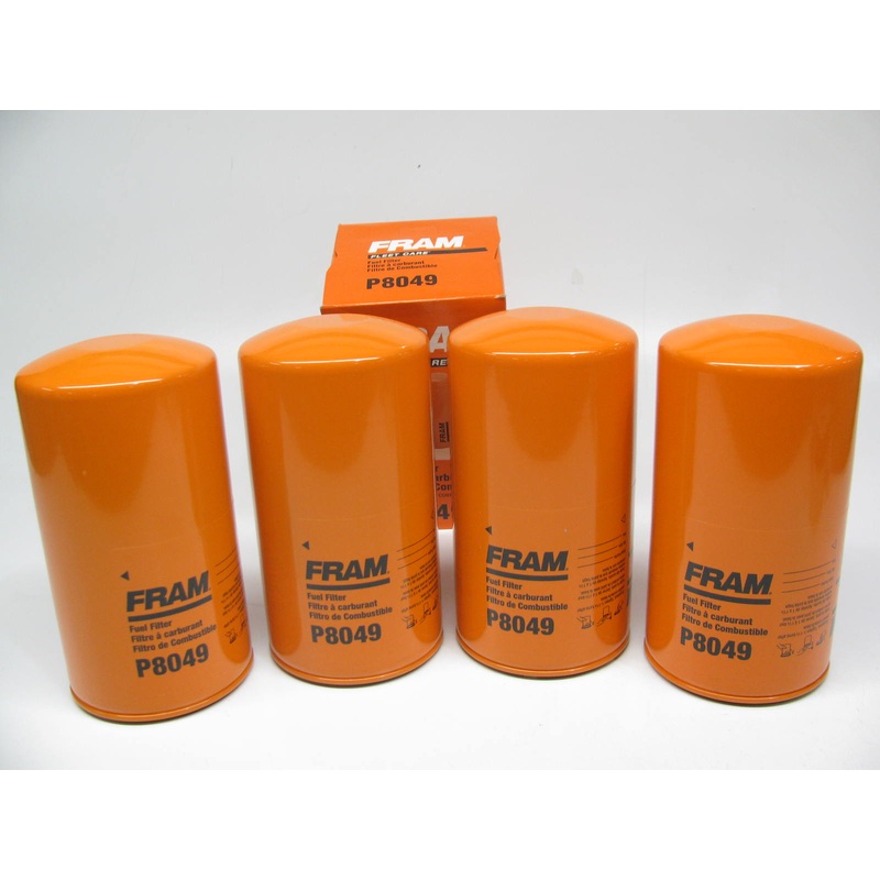 (4) FRAM P8049 HD Primary Spin-on Fuel Filter