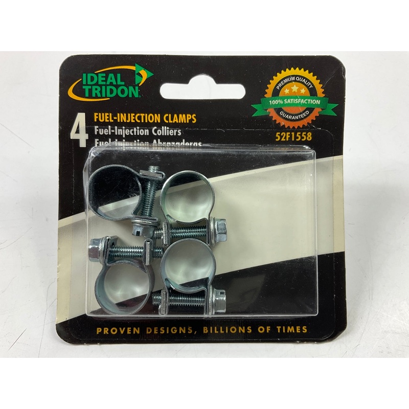 (4) Ideal 52F1558 MOTORCYCLE Fuel Injection Hose Clamps For 5/16 ID Hose