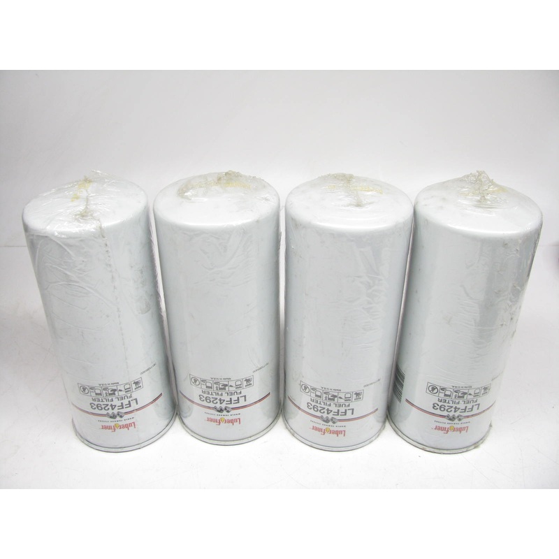 (4) Luberfiner LFF4293 Fuel Filter For 1997-2002 Freightliner Century Class